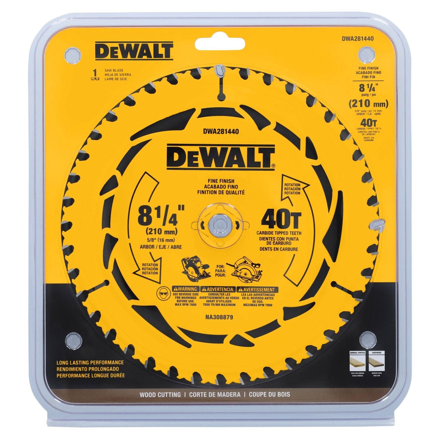 DeWalt DWA281440 8-1/4 in. 40T Carbide-Tipped Framing Saw Blade