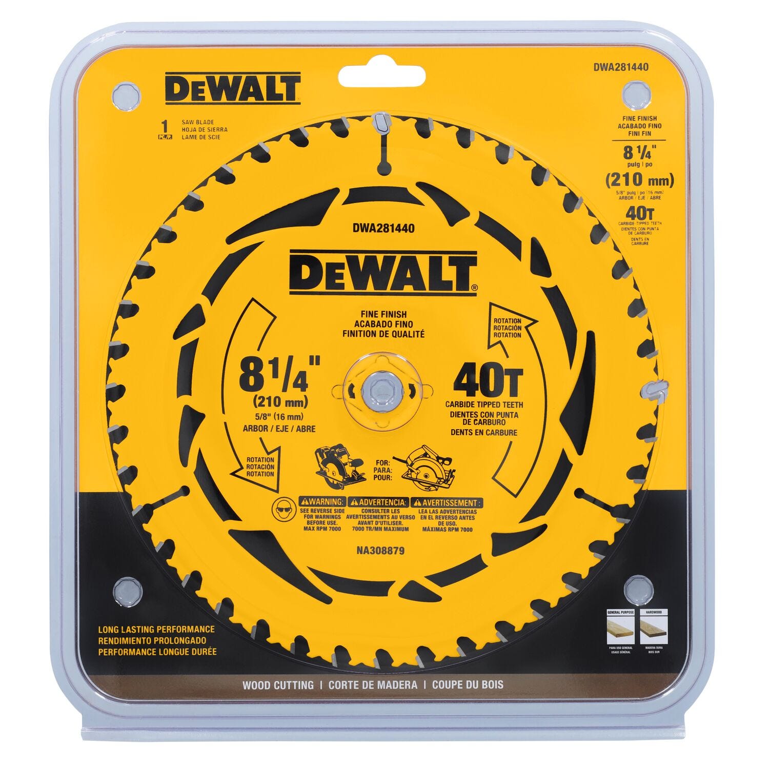DeWalt DWA281440 8-1/4 in. 40T Carbide-Tipped Framing Saw Blade