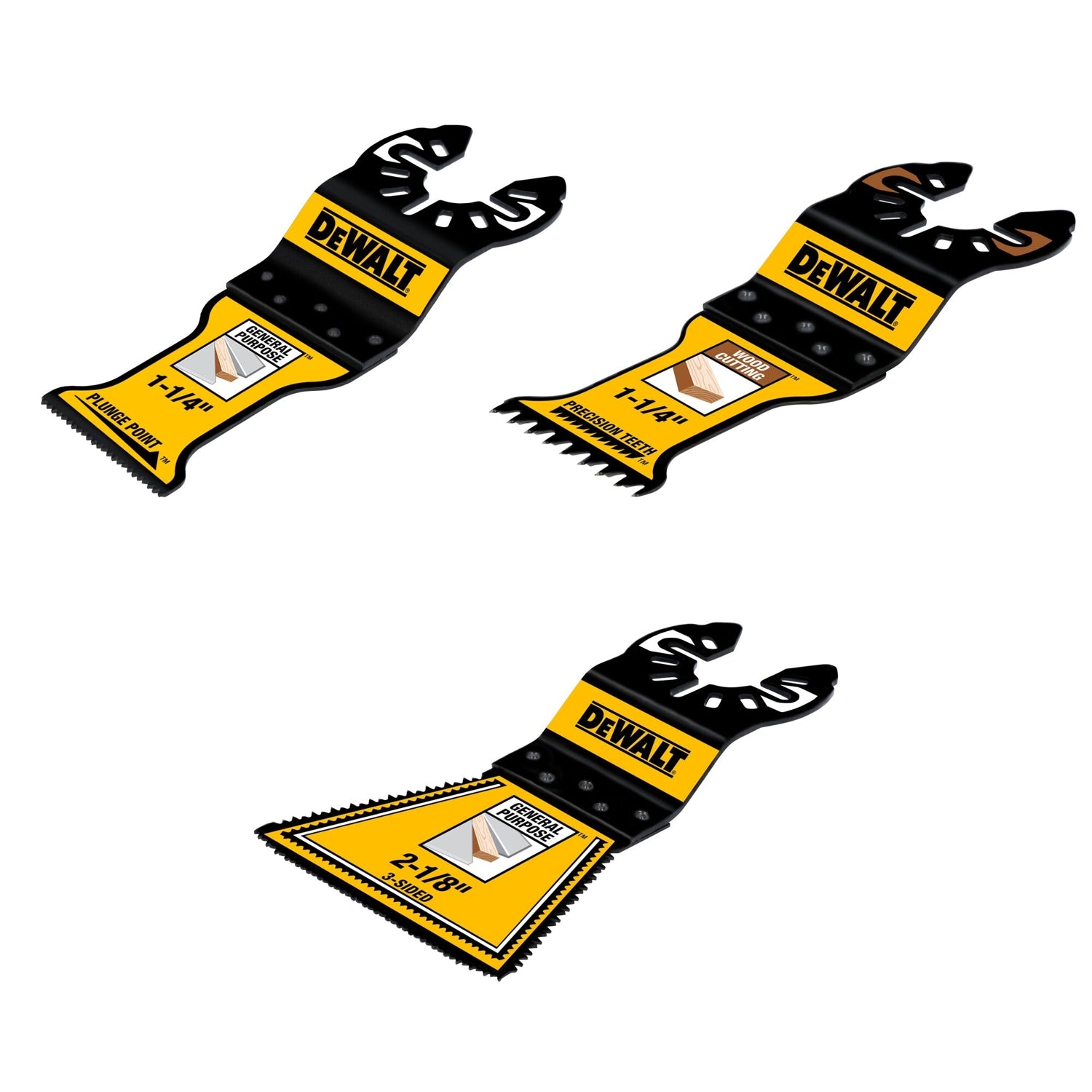 DeWalt DWA423SET 3-Piece General Purpose Oscillating Tool Blade Set