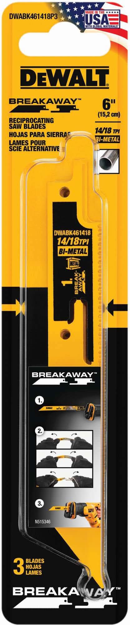 DeWalt DWABK461418 BREAKAWAY Recip 6-inch, 5-Pack