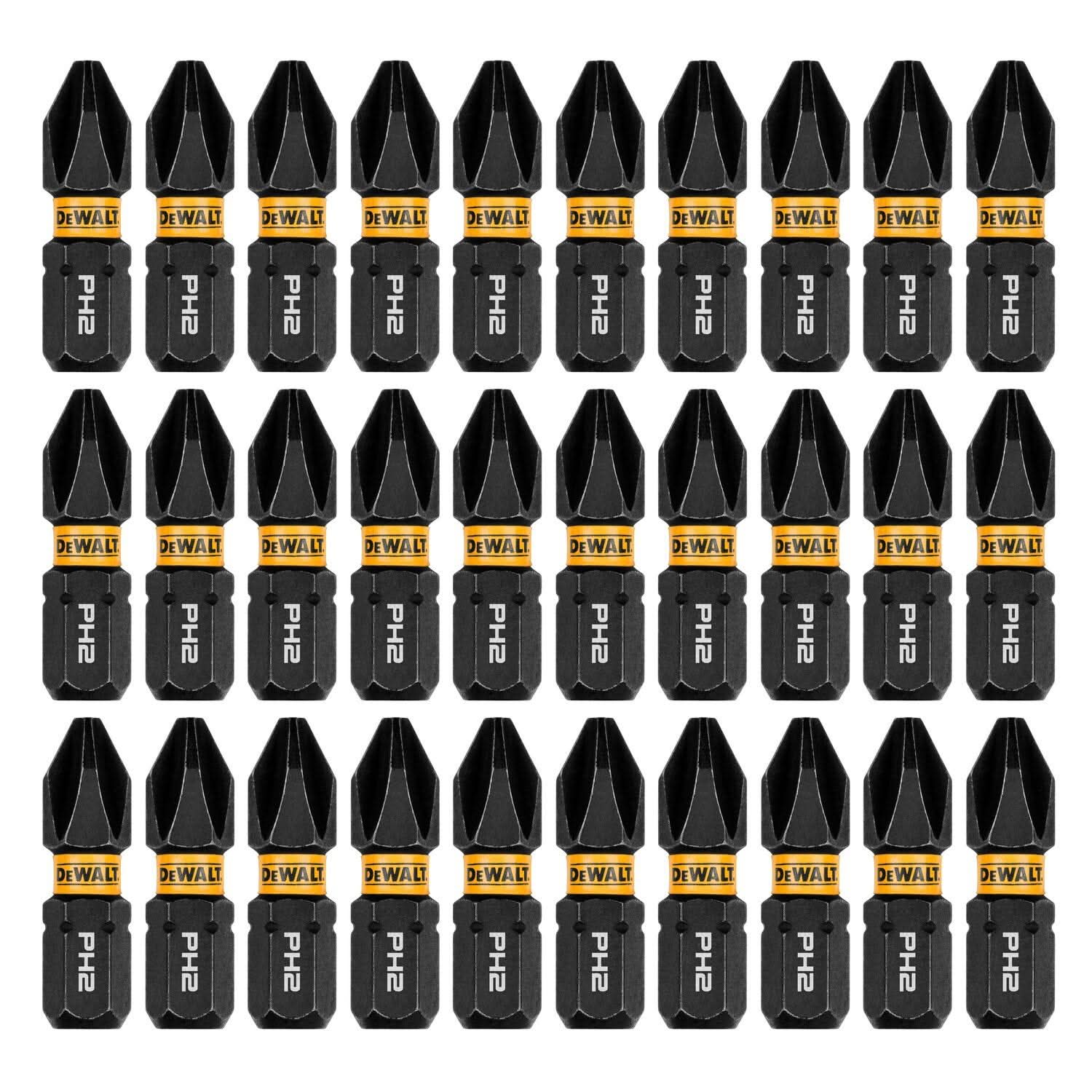 DeWalt DWAF1PH2IR30 FlexTorq Impact Ready Screwdriving Bit, PH2, 1 in. (30-Pack)