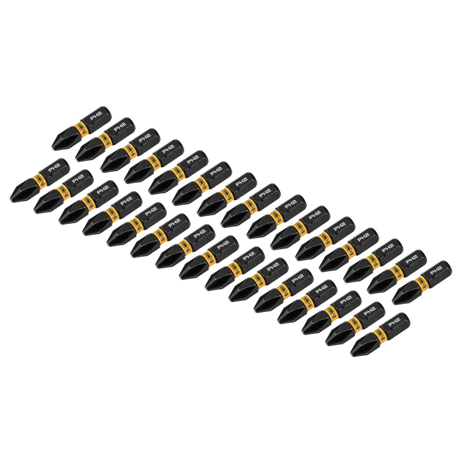 DeWalt DWAF1PH2IR30 FlexTorq Impact Ready Screwdriving Bit, PH2, 1 in. (30-Pack)