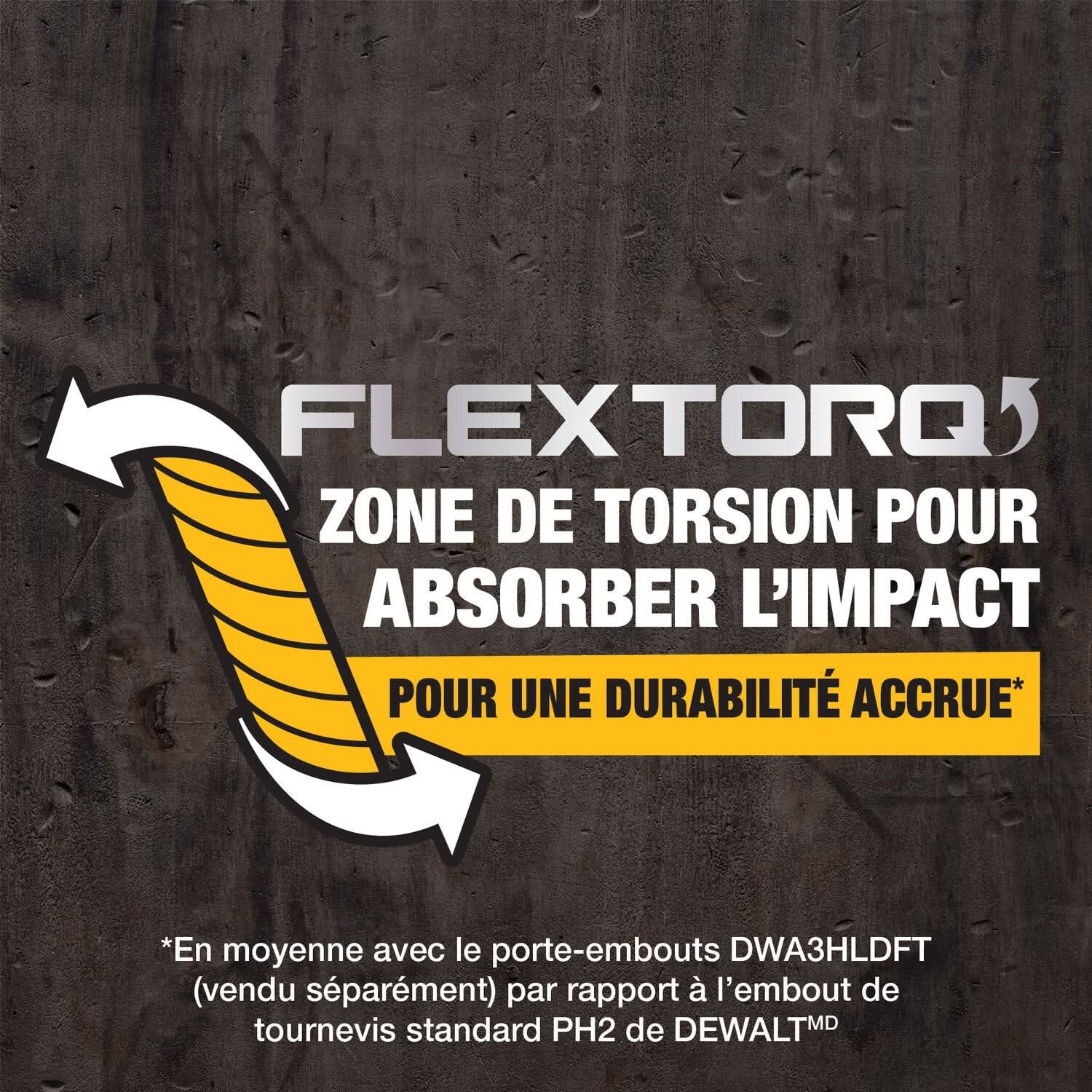 DeWalt DWAF1PH2IR30 FlexTorq Impact Ready Screwdriving Bit, PH2, 1 in. (30-Pack)
