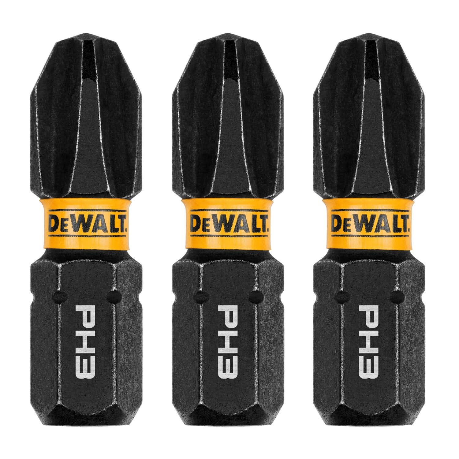 DeWalt DWAF1PH3IR3 FlexTorq Impact Ready Screwdriving Bit, PH3, 1 in. (3-Pack)