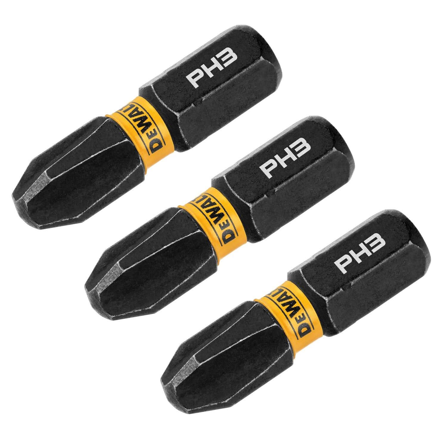DeWalt DWAF1PH3IR3 FlexTorq Impact Ready Screwdriving Bit, PH3, 1 in. (3-Pack)