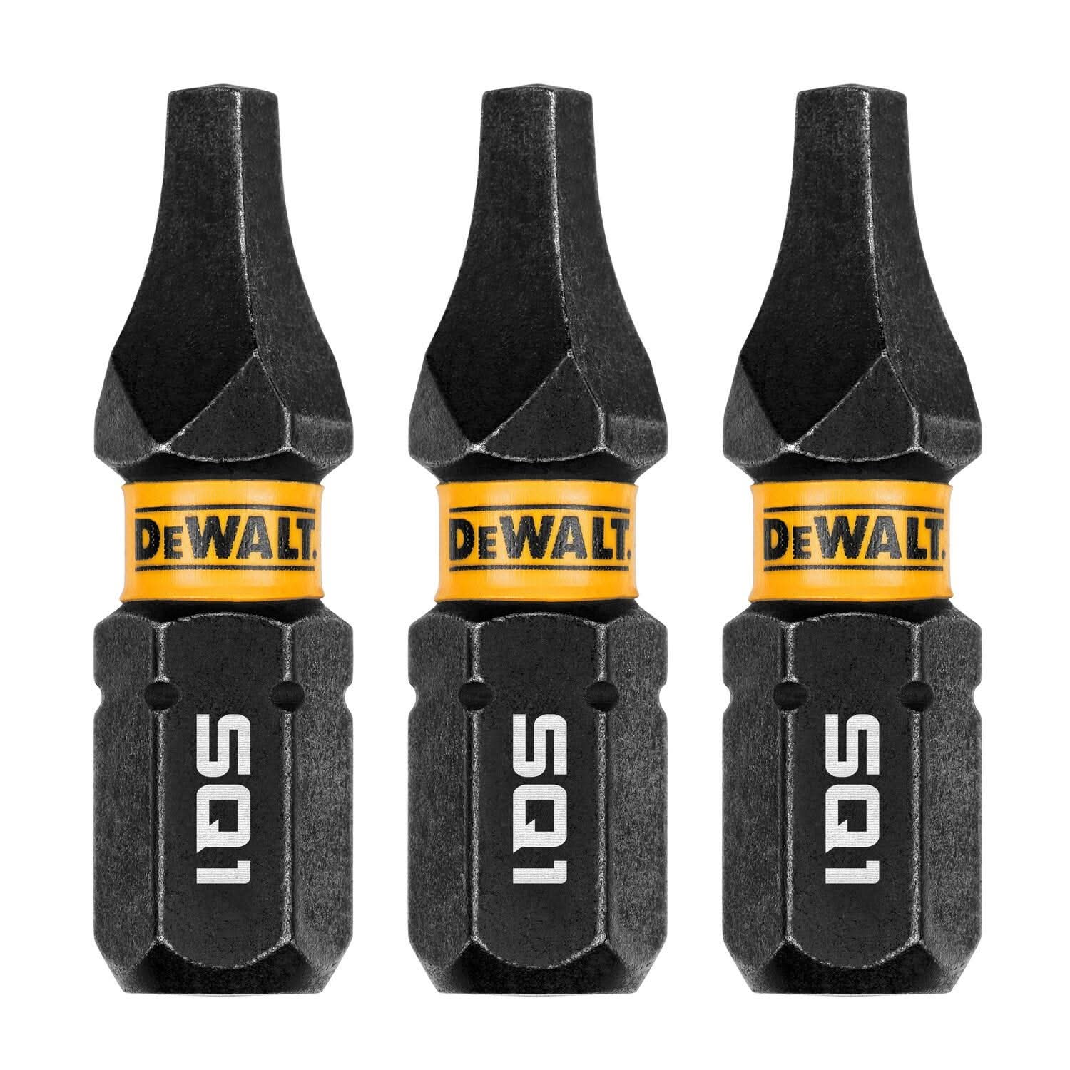 DeWalt DWAF1SQ1IR3 FlexTorq Impact Ready Screwdriving Bit, SQ1, 1 in. (3-Pack)