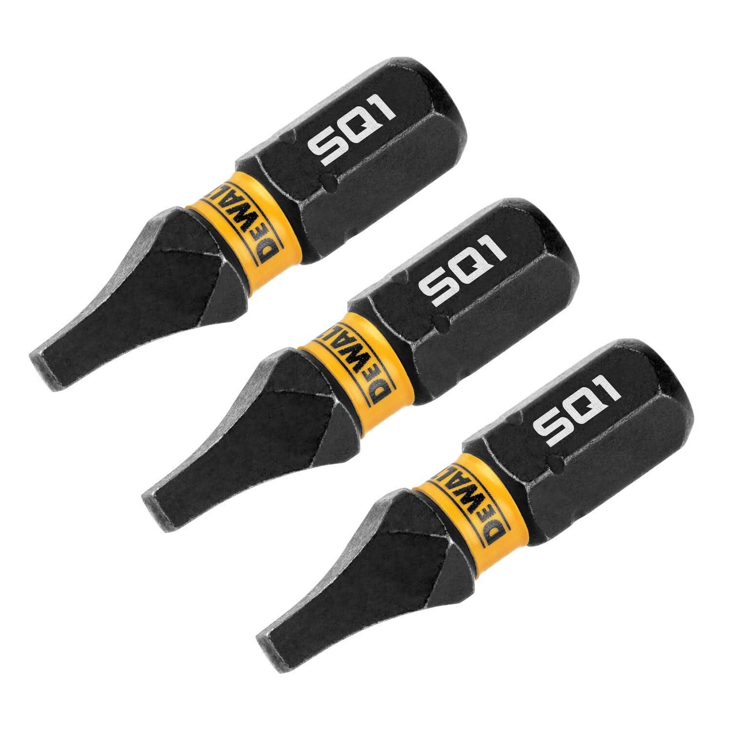 DeWalt DWAF1SQ1IR3 FlexTorq Impact Ready Screwdriving Bit, SQ1, 1 in. (3-Pack)