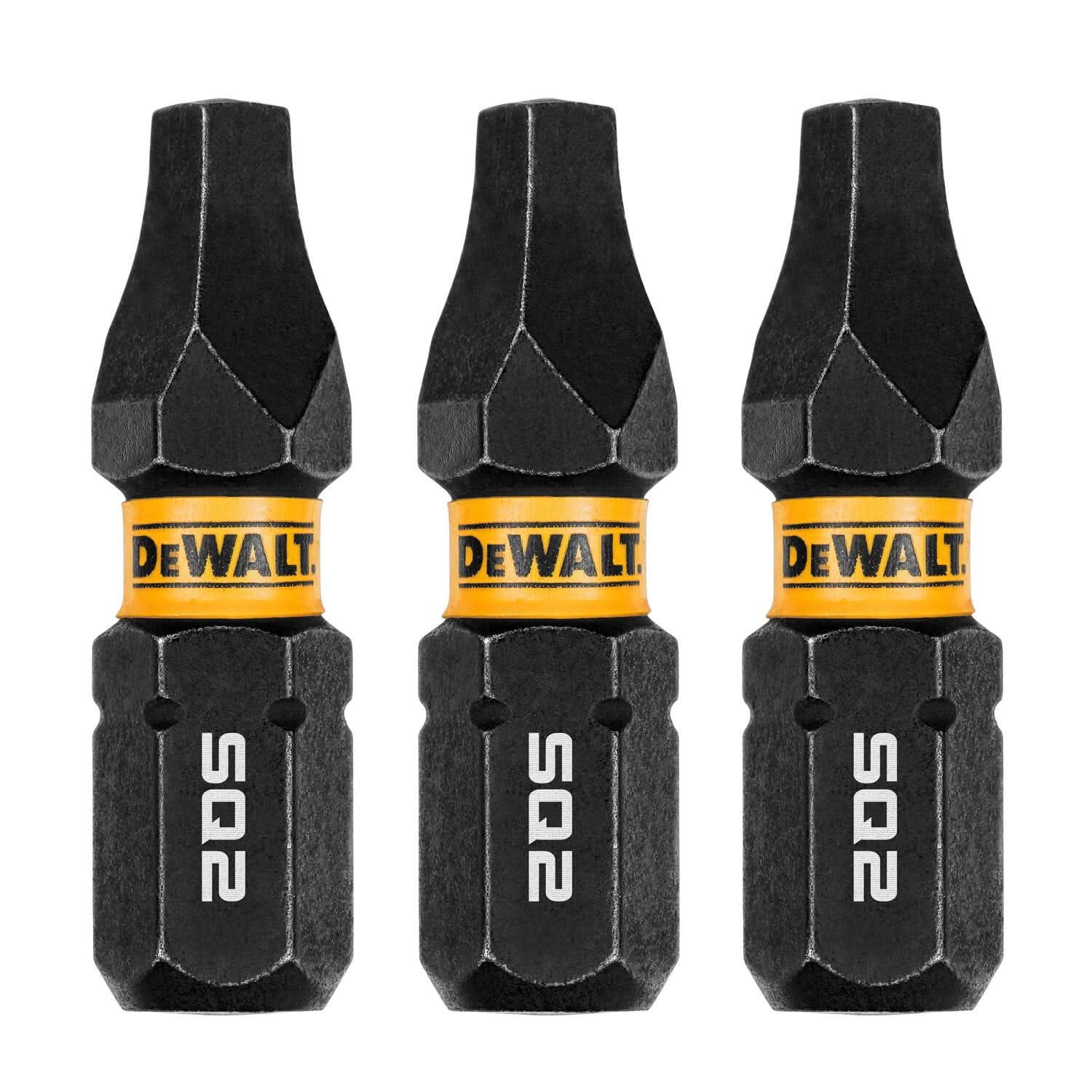 DeWalt DWAF1SQ2IR3 FlexTorq Impact Ready Screwdriving Bit, SQ2, 1 in. (3-Pack)
