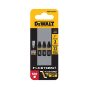 DeWalt DWAF1SQ2IR3 FlexTorq Impact Ready Screwdriving Bit, SQ2, 1 in. (3-Pack)