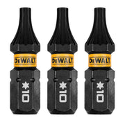 DeWalt DWAF1TX10IR3 FlexTorq Impact Ready Screwdriving Bit, T10, 1 in. (3-Pack)