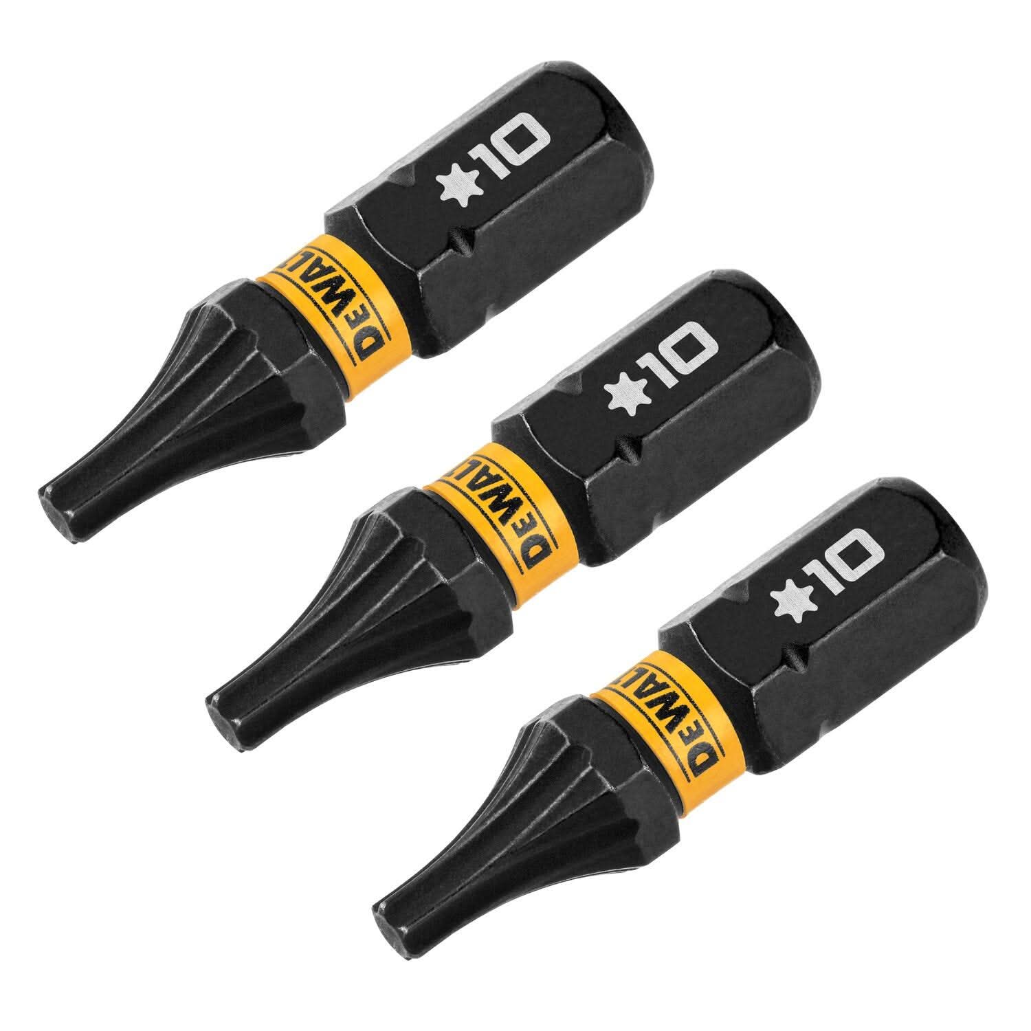 DeWalt DWAF1TX10IR3 FlexTorq Impact Ready Screwdriving Bit, T10, 1 in. (3-Pack)