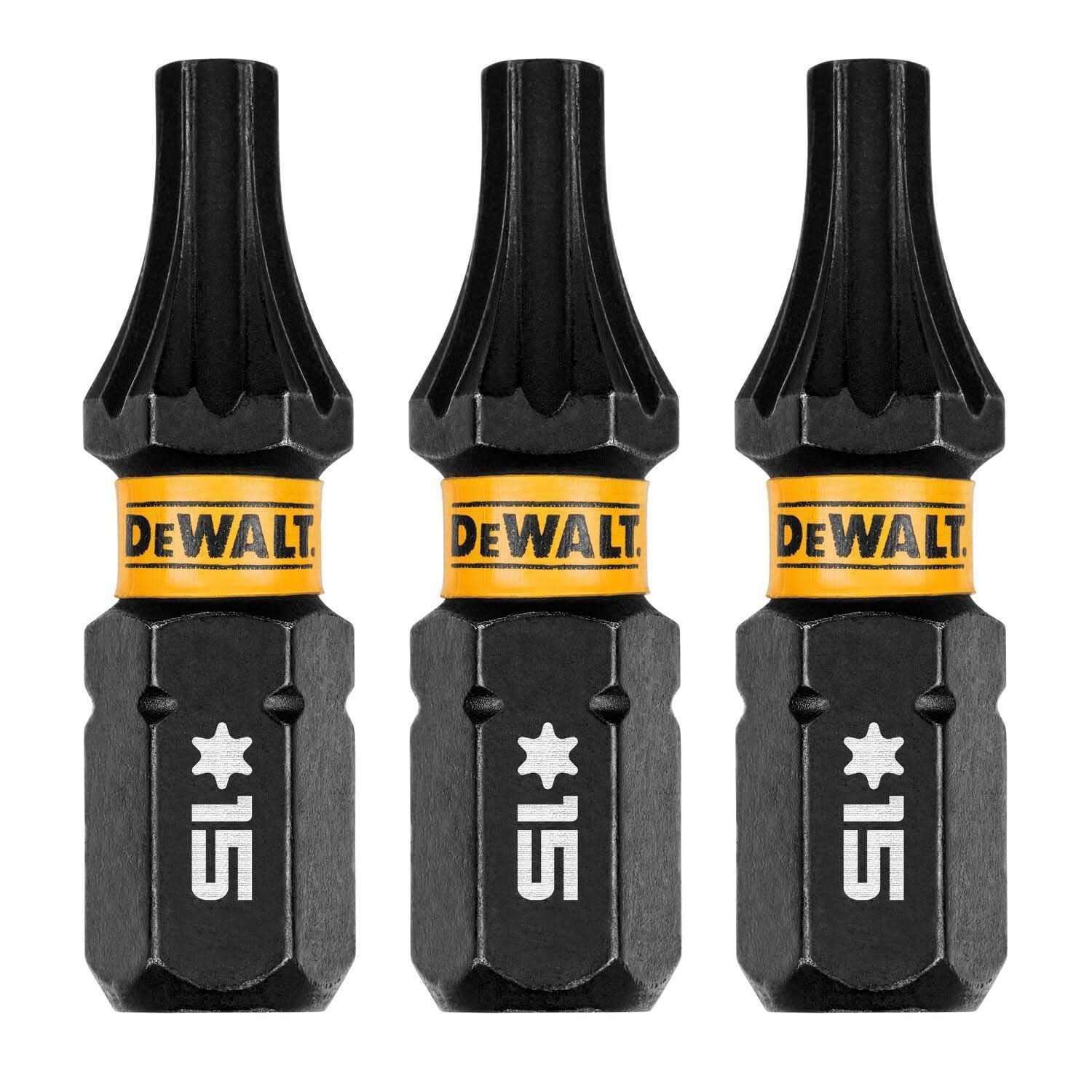 DeWalt DWAF1TX15IR3 FlexTorq Impact Ready Screwdriving Bit, T15, 1 in. (3-Pack)