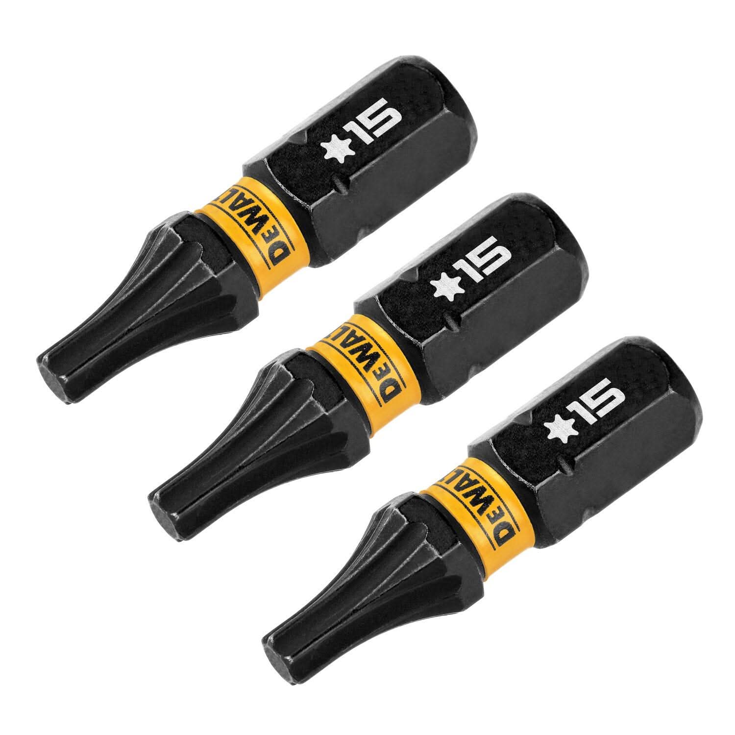DeWalt DWAF1TX15IR3 FlexTorq Impact Ready Screwdriving Bit, T15, 1 in. (3-Pack)