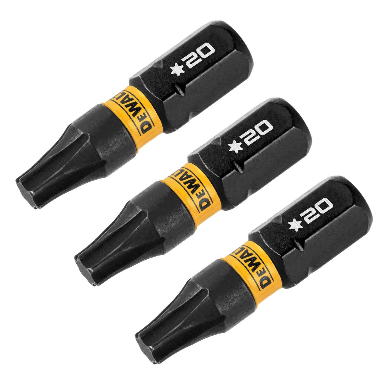 DeWalt DWAF1TX20IR3 FlexTorq Impact Ready Screwdriving Bit, T20, 1 in. (3-Pack)