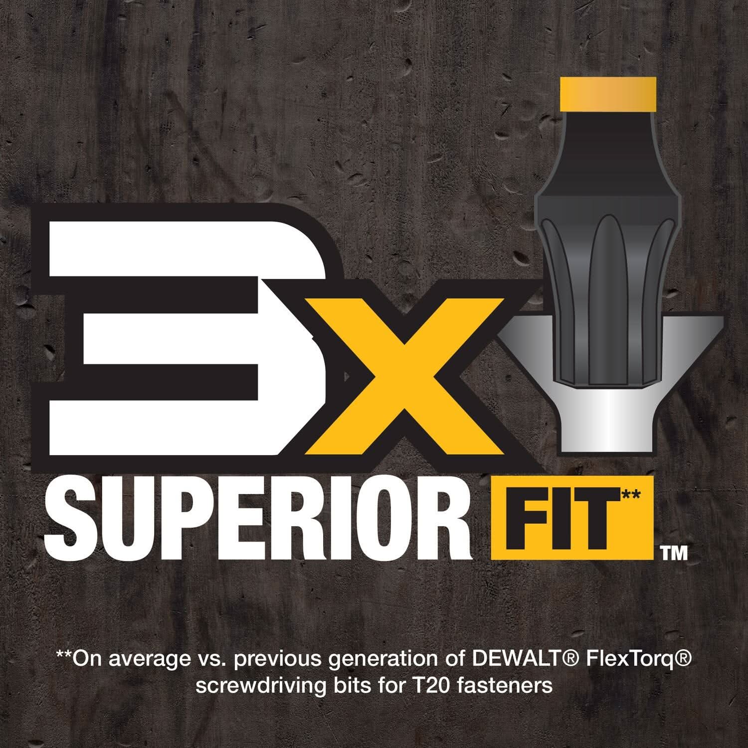 DeWalt DWAF1TX20IR3 FlexTorq Impact Ready Screwdriving Bit, T20, 1 in. (3-Pack)