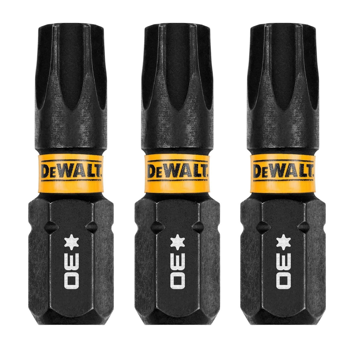 DeWalt DWAF1TX30IR3 FlexTorq Impact Ready Screwdriving Bit, T30, 1 in. (3-Pack)