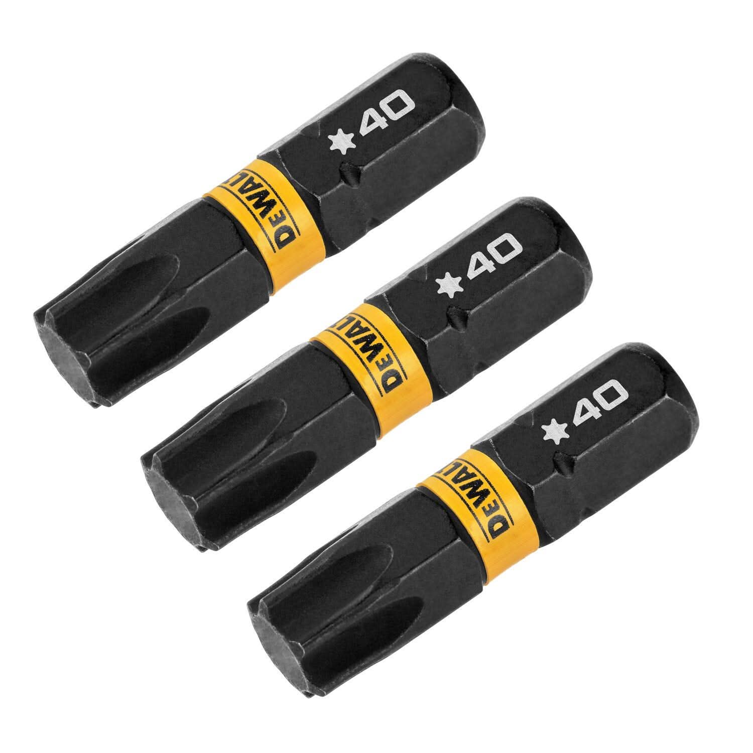 DeWalt DWAF1TX40IR3 FlexTorq Impact Ready Screwdriving Bit, T40, 1 in. (3-Pack)