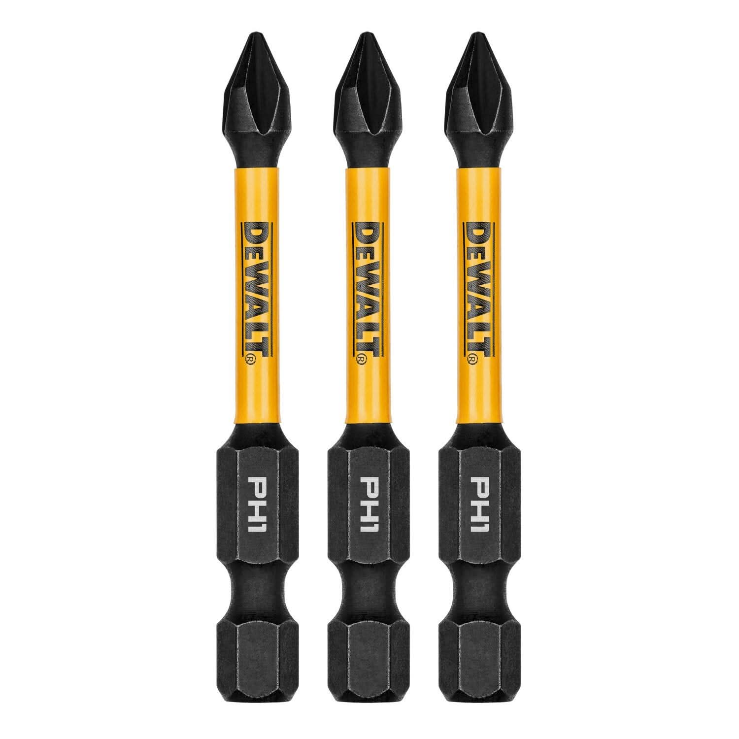 DeWalt DWAF2PH1IR3 FlexTorq Impact Ready Screwdriving Bit, PH1, 2-1/4 in. (3-Pack)