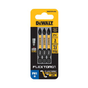 DeWalt DWAF2PH1IR3 FlexTorq Impact Ready Screwdriving Bit, PH1, 2-1/4 in. (3-Pack)