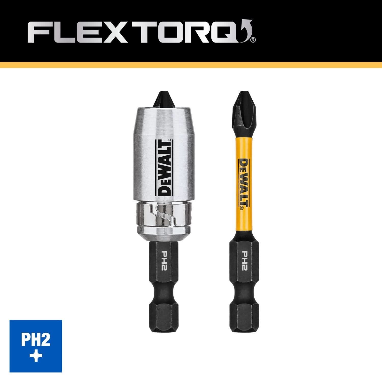 DeWalt DWAF2PH2IR2S FlexTorq Impact Ready Screwdriving Bit, PH2, 2-1/4 in. w/ Sleeve