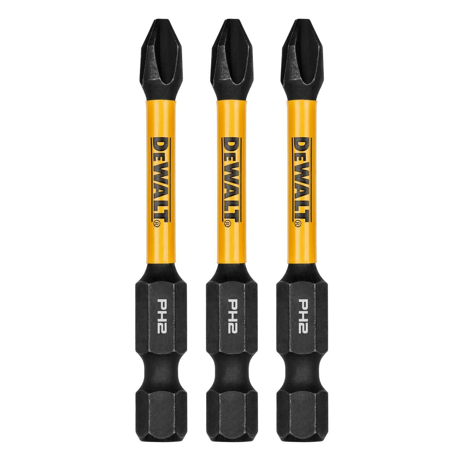 DeWalt DWAF2PH2IR3 FlexTorq Impact Ready Screwdriving Bit, PH2, 2-1/4 in. (3-Pack)