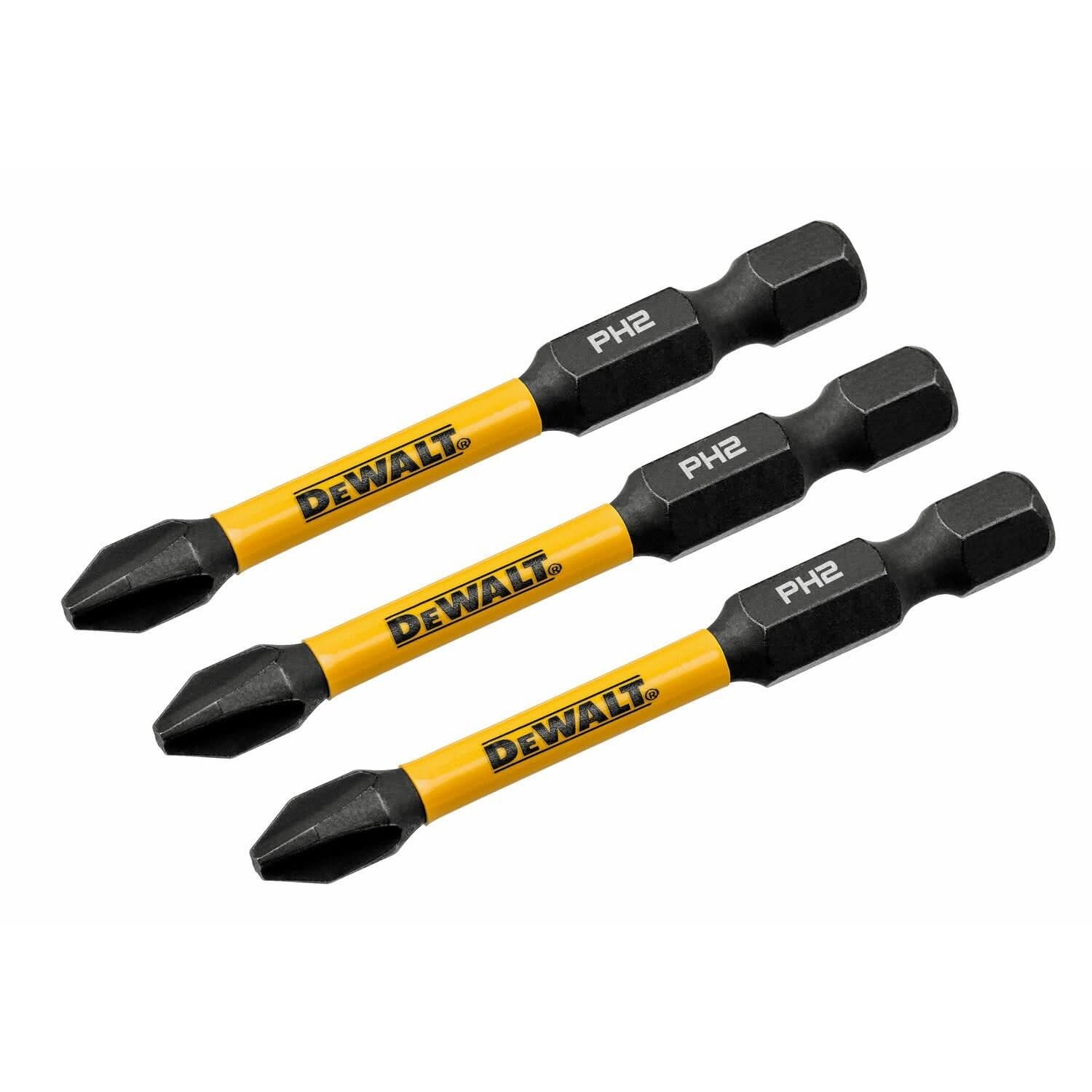 DeWalt DWAF2PH2IR3 FlexTorq Impact Ready Screwdriving Bit, PH2, 2-1/4 in. (3-Pack)