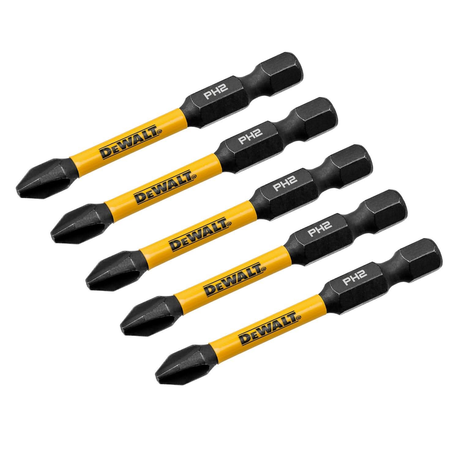 DeWalt DWAF2PH2IR5 FlexTorq Impact Ready Screwdriving Bit, PH2, 2-1/4 in. (5-Pack)