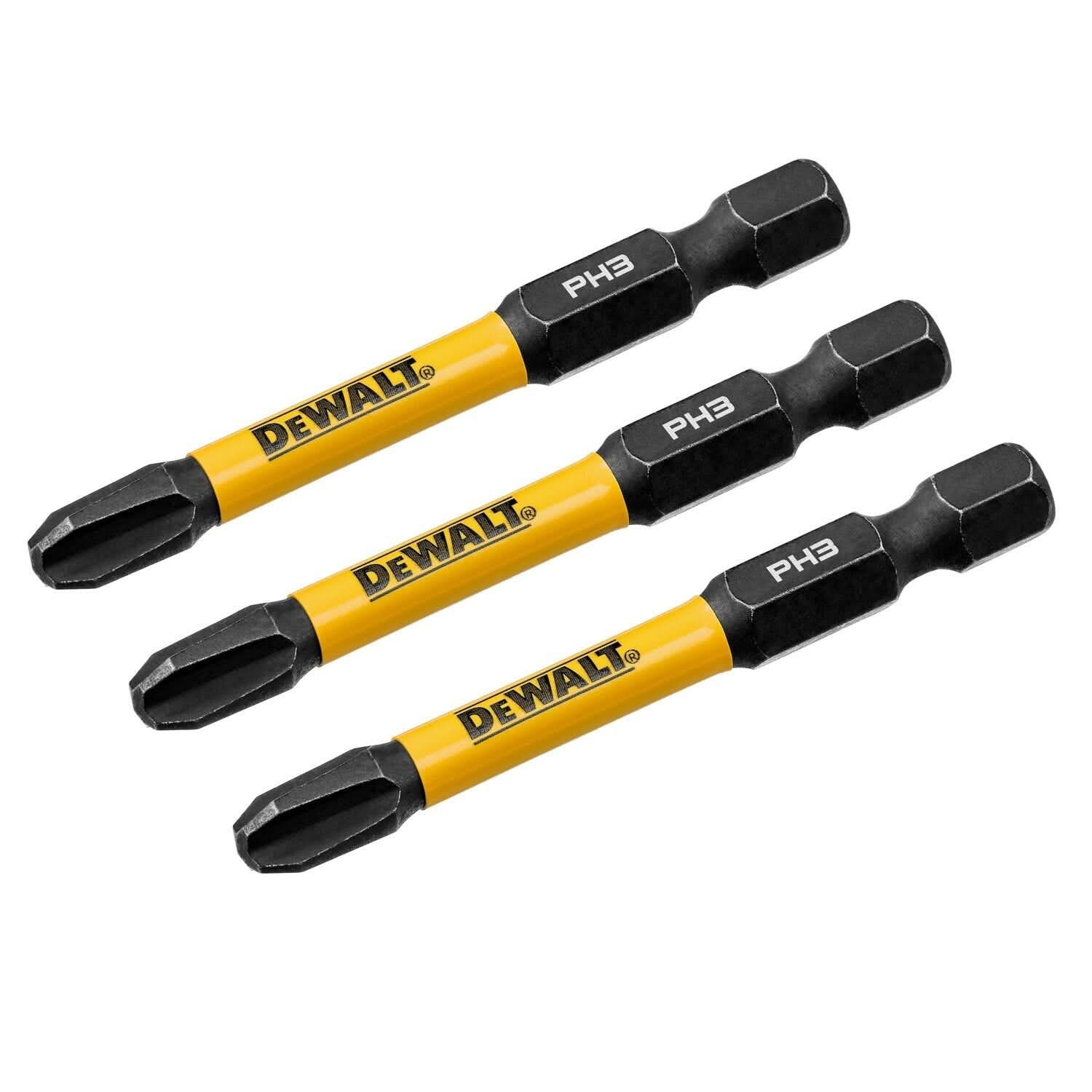 DeWalt DWAF2PH3IR3 FlexTorq Impact Ready Screwdriving Bit, PH3, 2-1/4 in. (3-Pack)