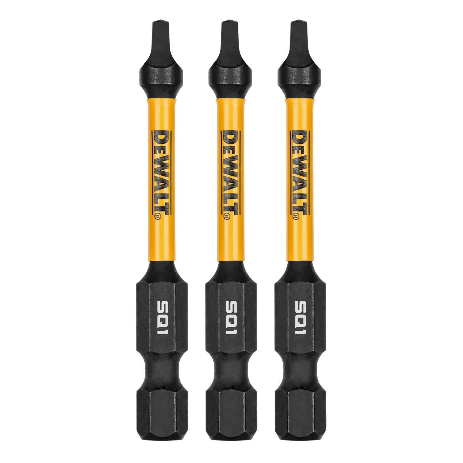 DeWalt DWAF2SQ1IR3 FlexTorq Impact Ready Screwdriving Bit, SQ1, 2-1/4 in. (3-Pack)