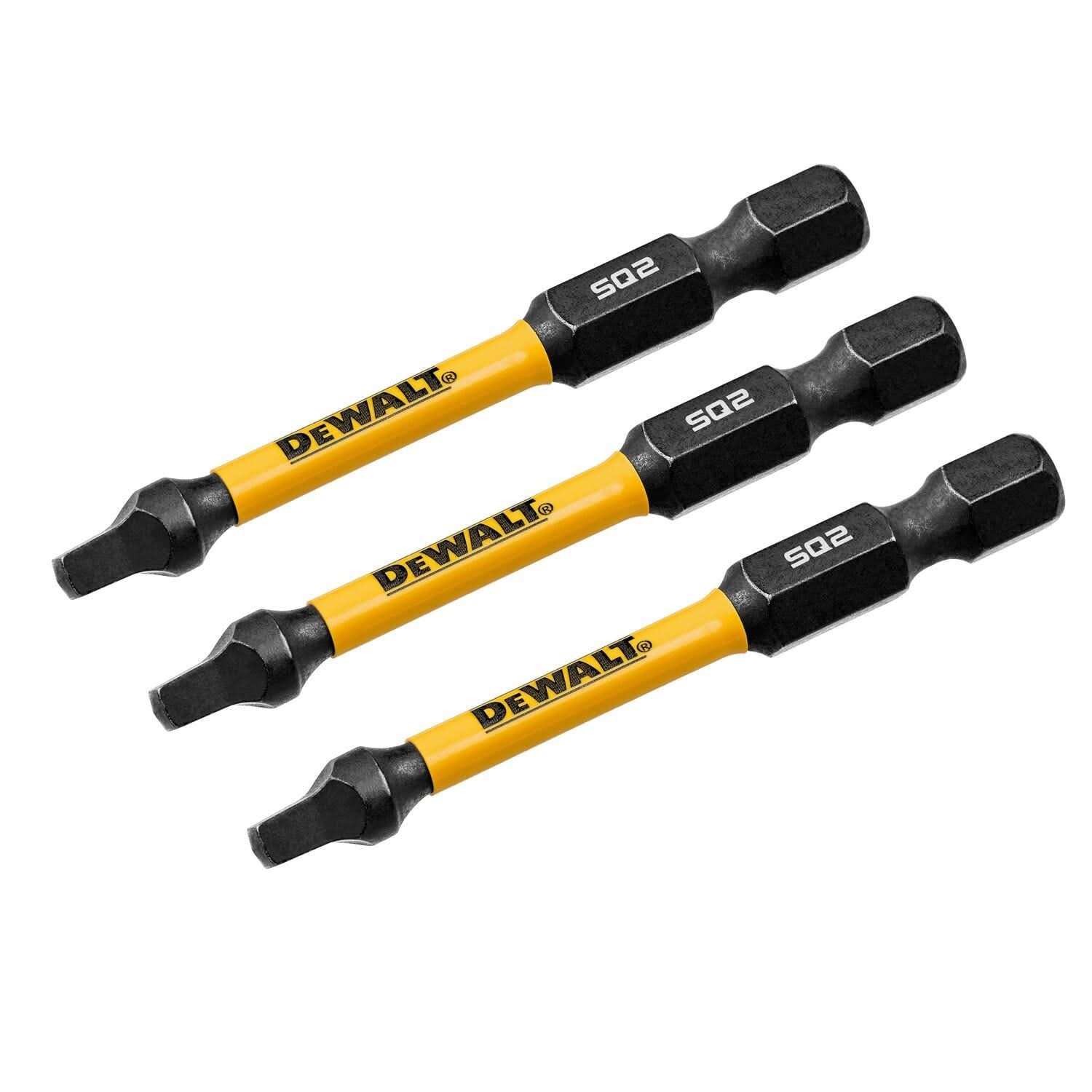 DeWalt DWAF2SQ2IR3 FlexTorq Impact Ready Screwdriving Bit, SQ2, 2-1/4 in. (3-Pack)