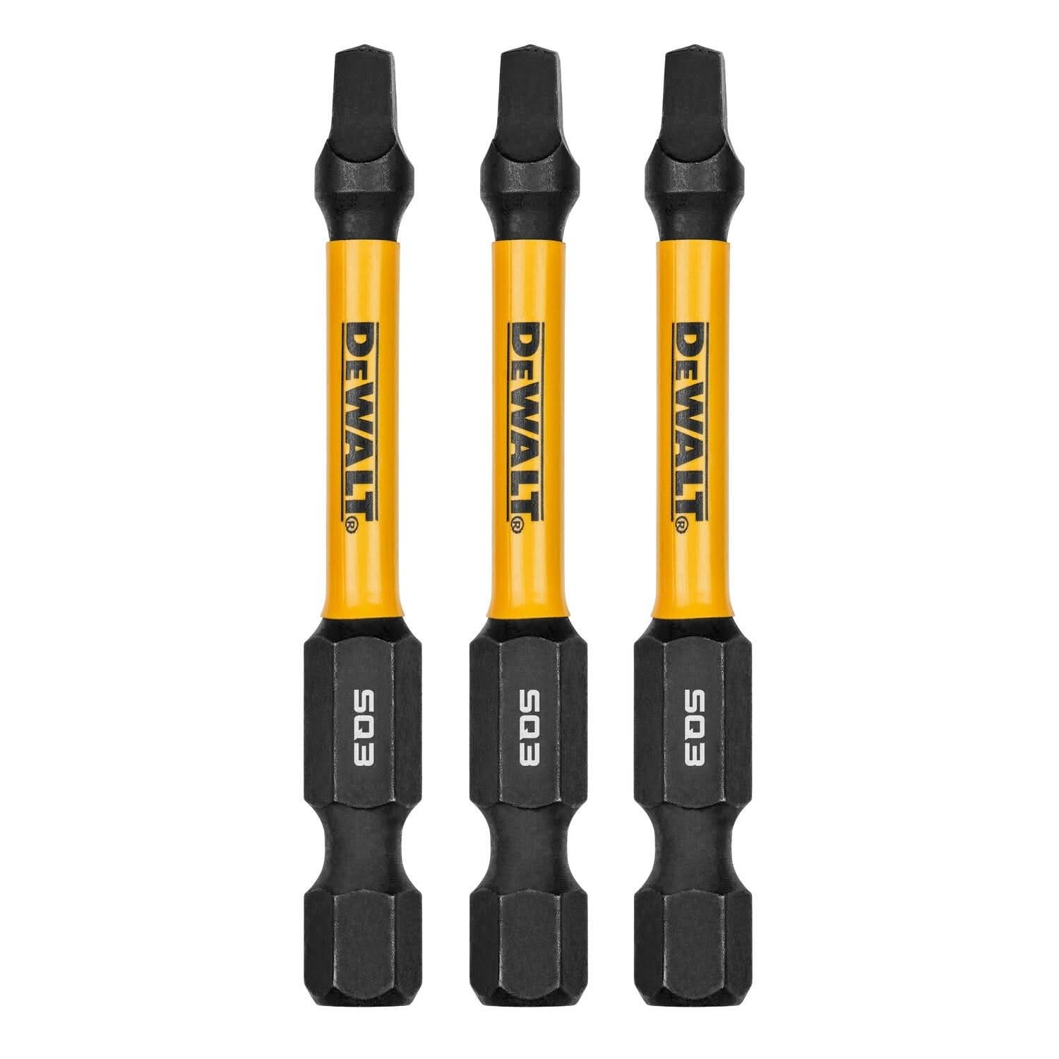 DeWalt DWAF2SQ3IR3 FlexTorq Impact Ready Screwdriving Bit, SQ3, 2-1/4 in. (3-Pack)