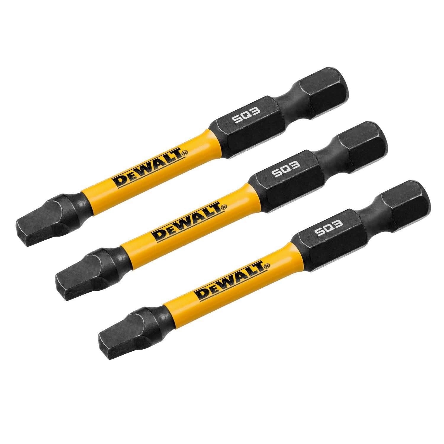 DeWalt DWAF2SQ3IR3 FlexTorq Impact Ready Screwdriving Bit, SQ3, 2-1/4 in. (3-Pack)
