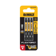 DeWalt DWAF2SQ3IR3 FlexTorq Impact Ready Screwdriving Bit, SQ3, 2-1/4 in. (3-Pack)