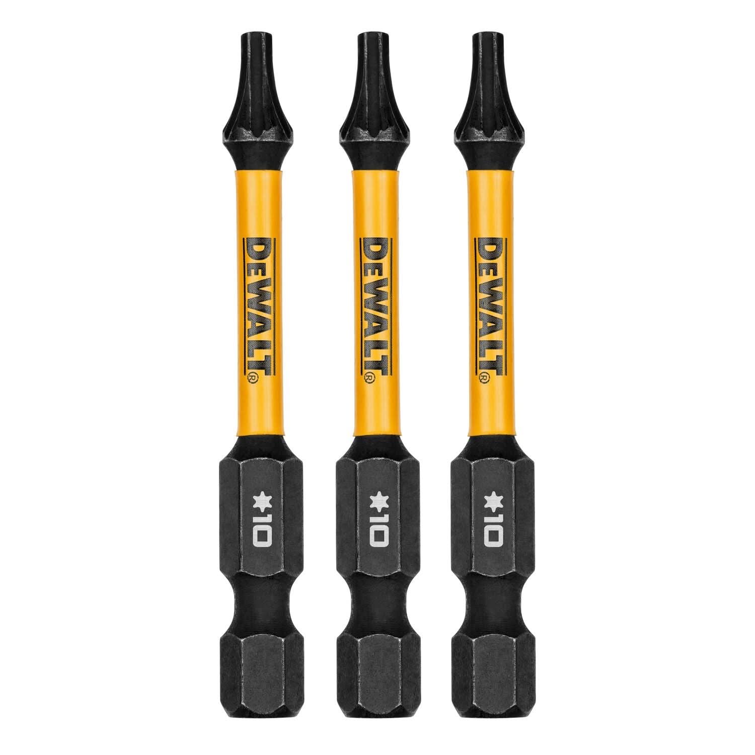DeWalt DWAF2TX10IR3 FlexTorq Impact Ready Screwdriving Bit, T10, 2-1/4 in. (3-Pack)