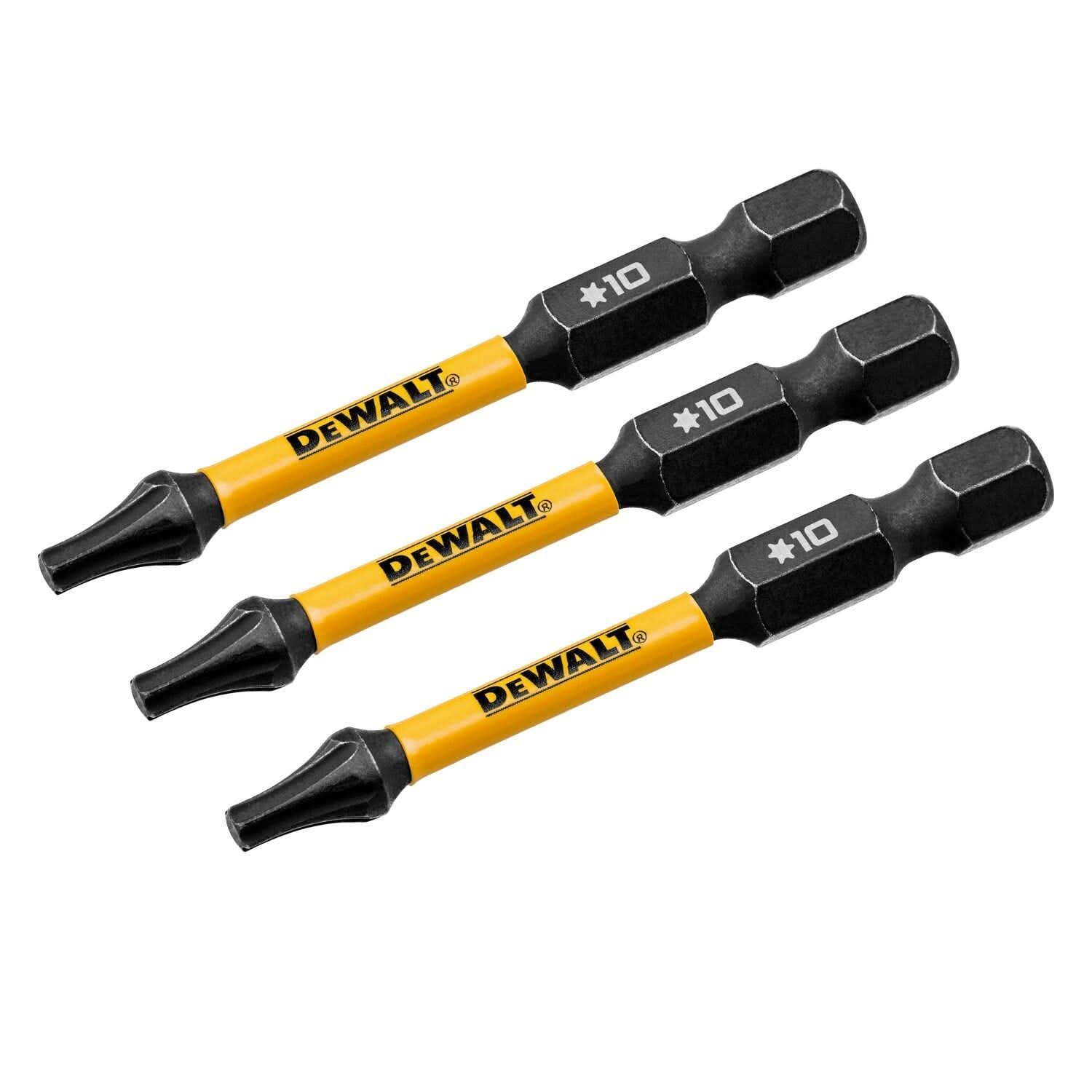 DeWalt DWAF2TX10IR3 FlexTorq Impact Ready Screwdriving Bit, T10, 2-1/4 in. (3-Pack)