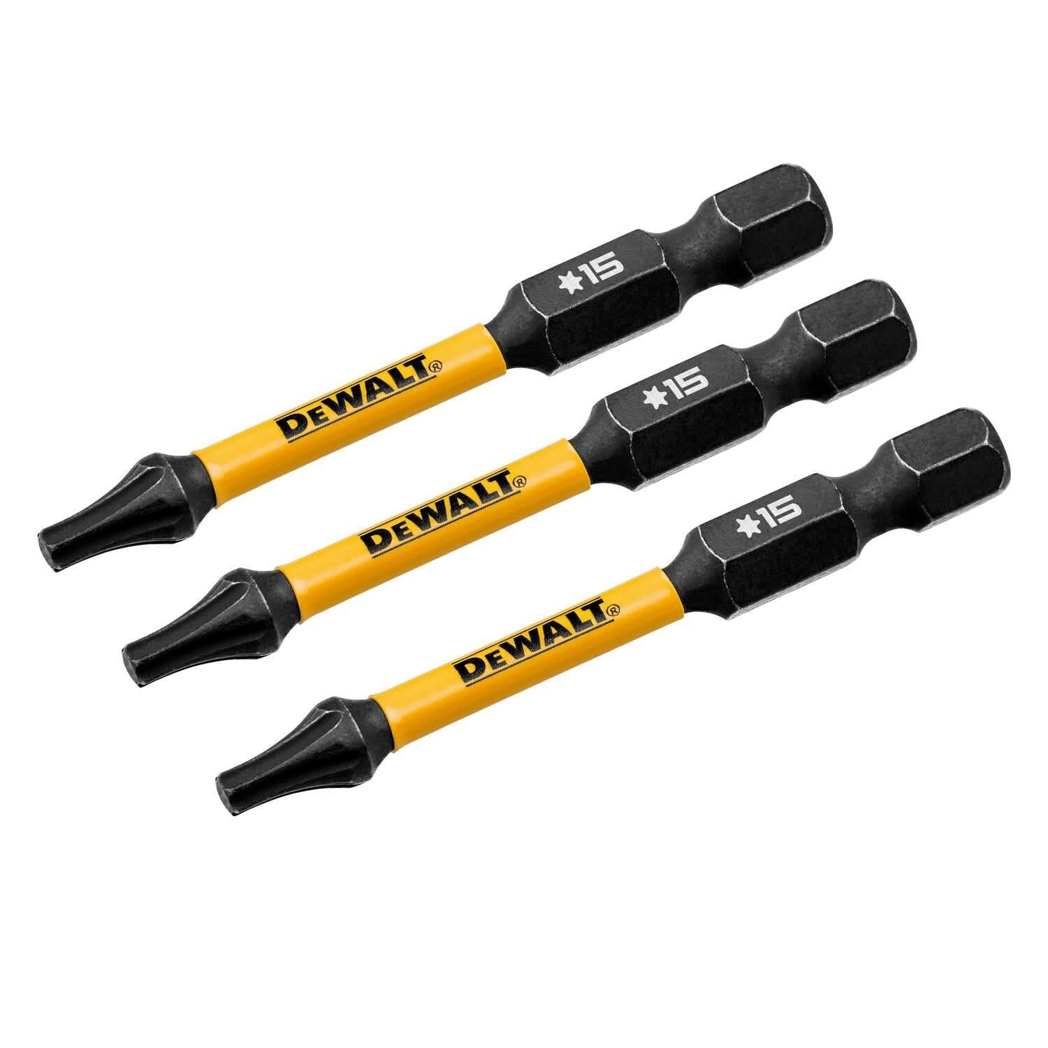 DeWalt DWAF2TX15IR3 FlexTorq Impact Ready Screwdriving Bit, T15, 2-1/4 in. (3-Pack)
