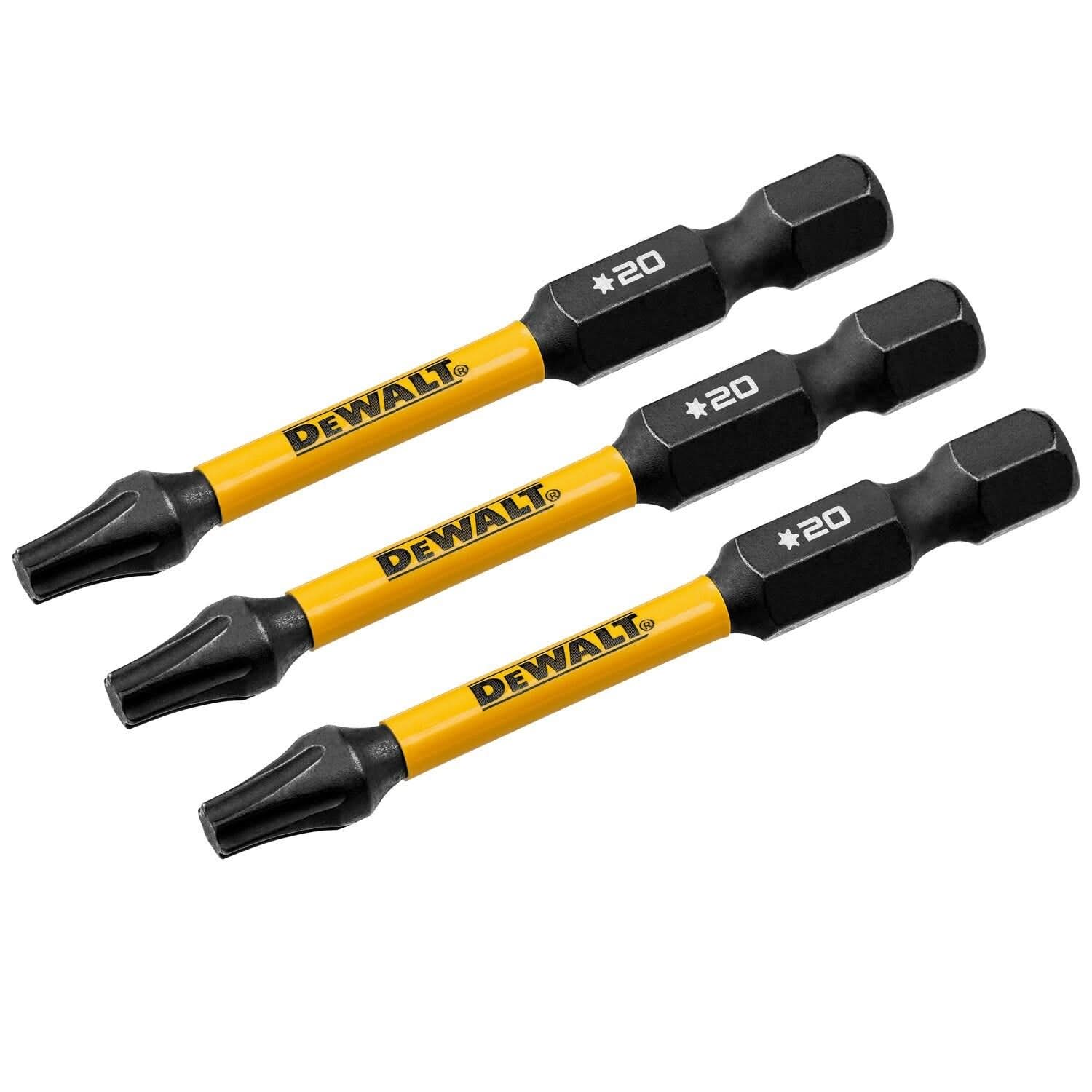 DeWalt DWAF2TX20IR3 FlexTorq Impact Ready Screwdriving Bit, T20, 2-1/4 in. (3-Pack)
