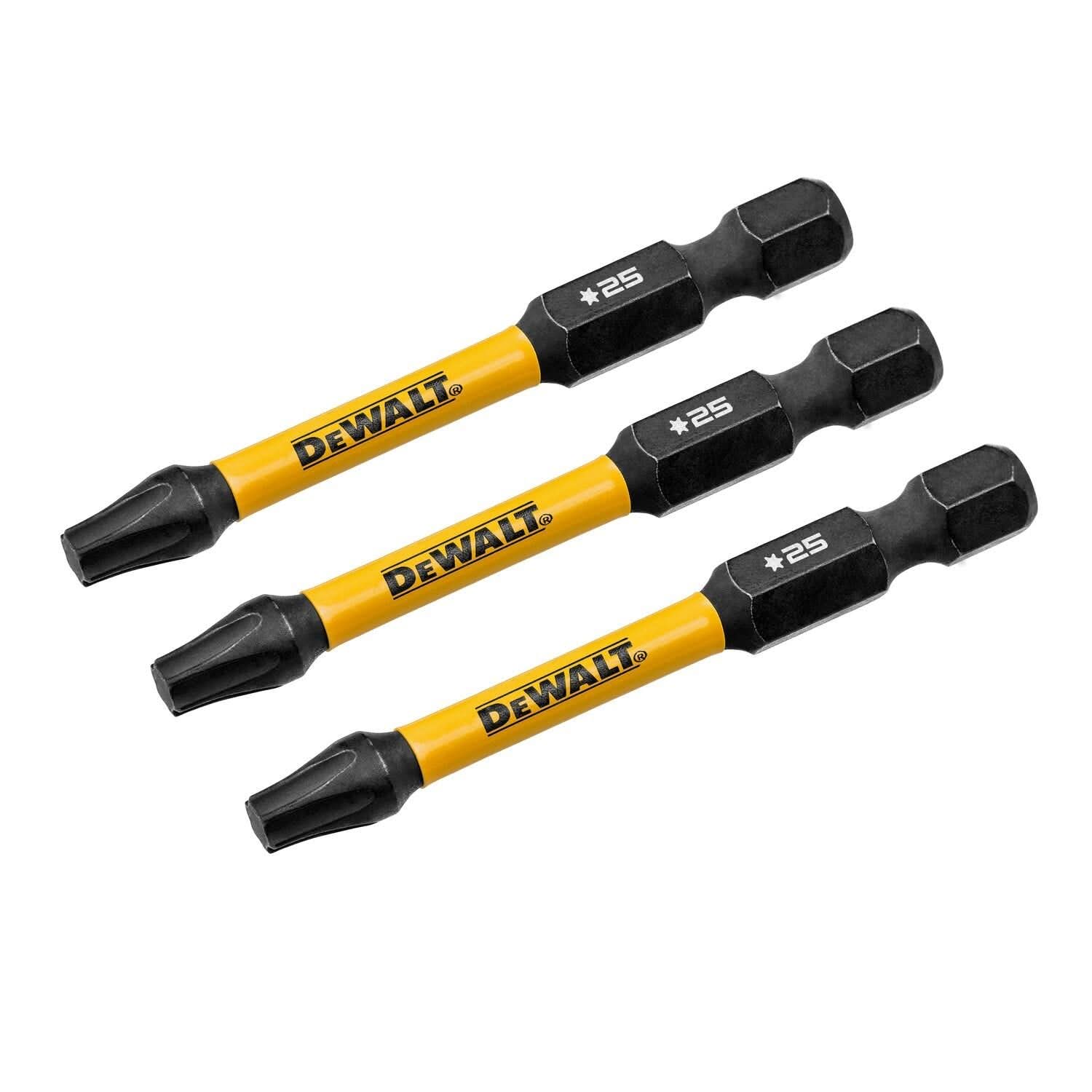DeWalt DWAF2TX25IR3 FlexTorq Impact Ready Screwdriving Bit, T25, 2-1/4 in. (3-Pack)