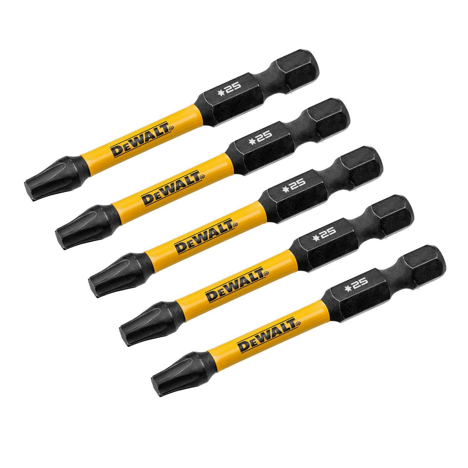 DeWalt DWAF2TX25IR5 FlexTorq Impact Ready Screwdriving Bit, T25, 2-1/4 in. (5-Pack)