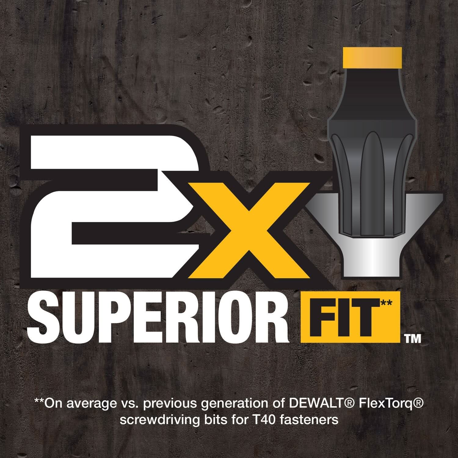 DeWalt DWAF2TX40IR3 FlexTorq Impact Ready Screwdriving Bit, T40, 2-1/4 in. (3-Pack)