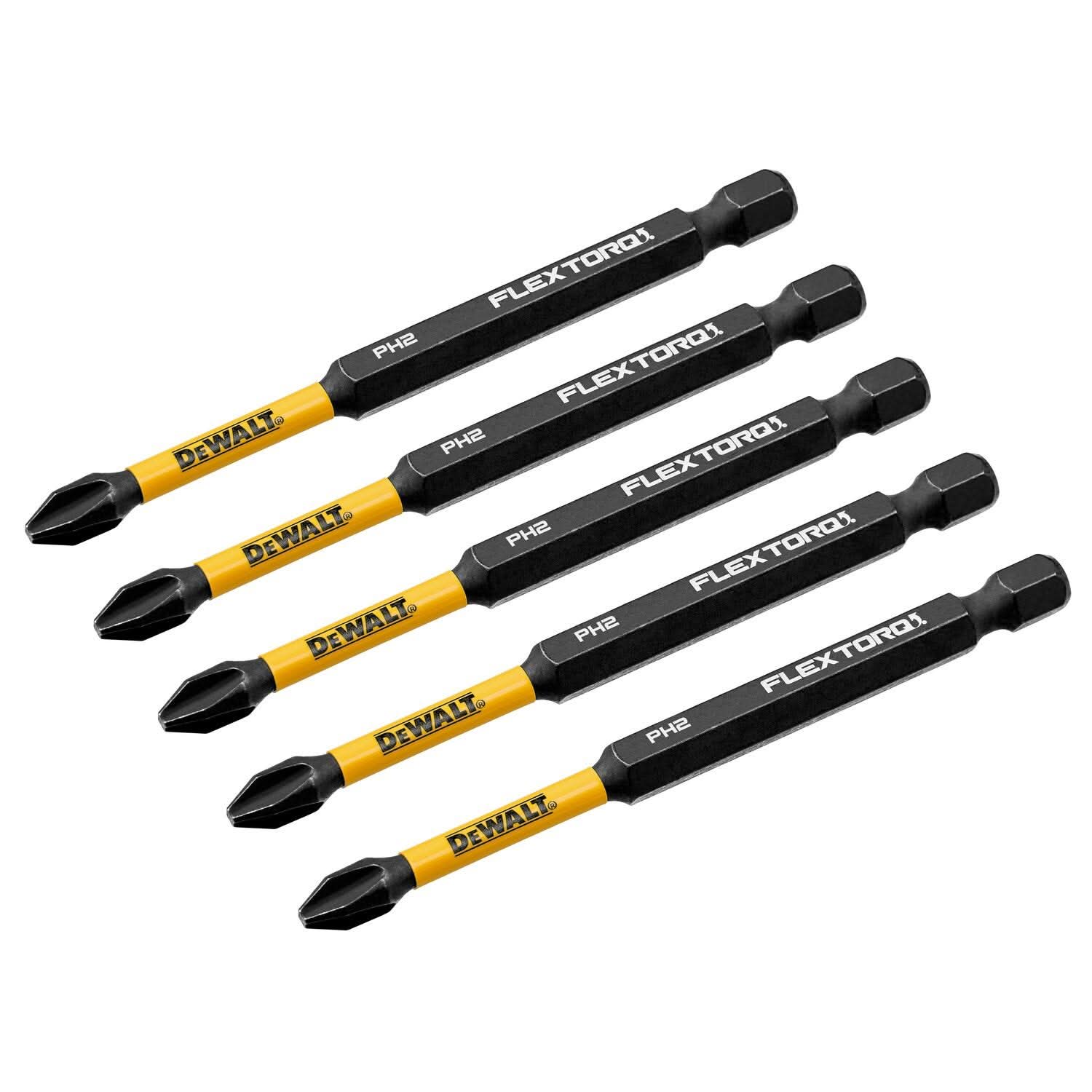 DeWalt DWAF3PH2IR5 FlexTorq Impact Ready Screwdriving Bit, PH2, 3-1/2 in. (5-Pack)
