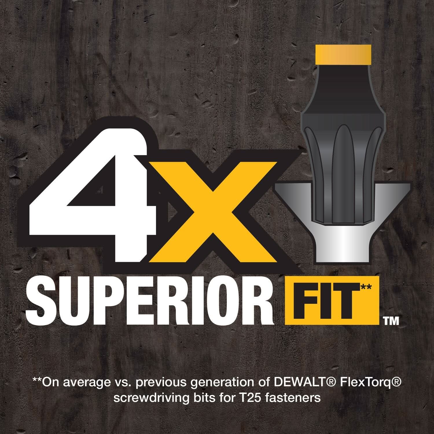 DeWalt DWAF6TX25IR FlexTorq Impact Ready Screwdriving Bit, T25, 6 in.