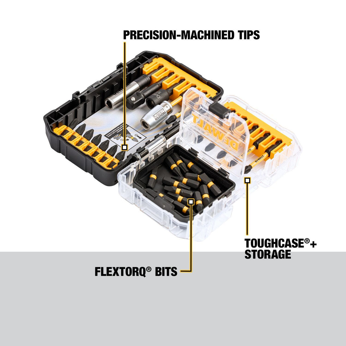 DeWALT DWANGFT32SET 32-Piece FlexTorq Impact Ready Screwdriving Bit Set w/ Case