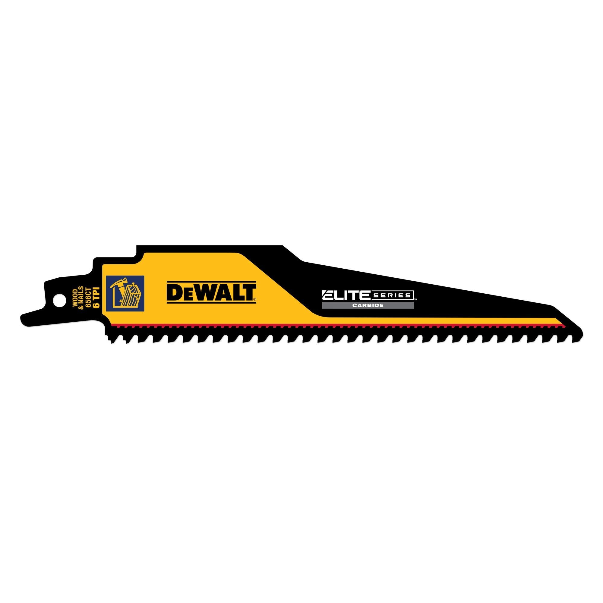 DeWalt DWAR656CT-3 ELITE SERIES Carbide Tipped 6 in. 6 TPI Demolition Recip Saw Blade (3-Pack)