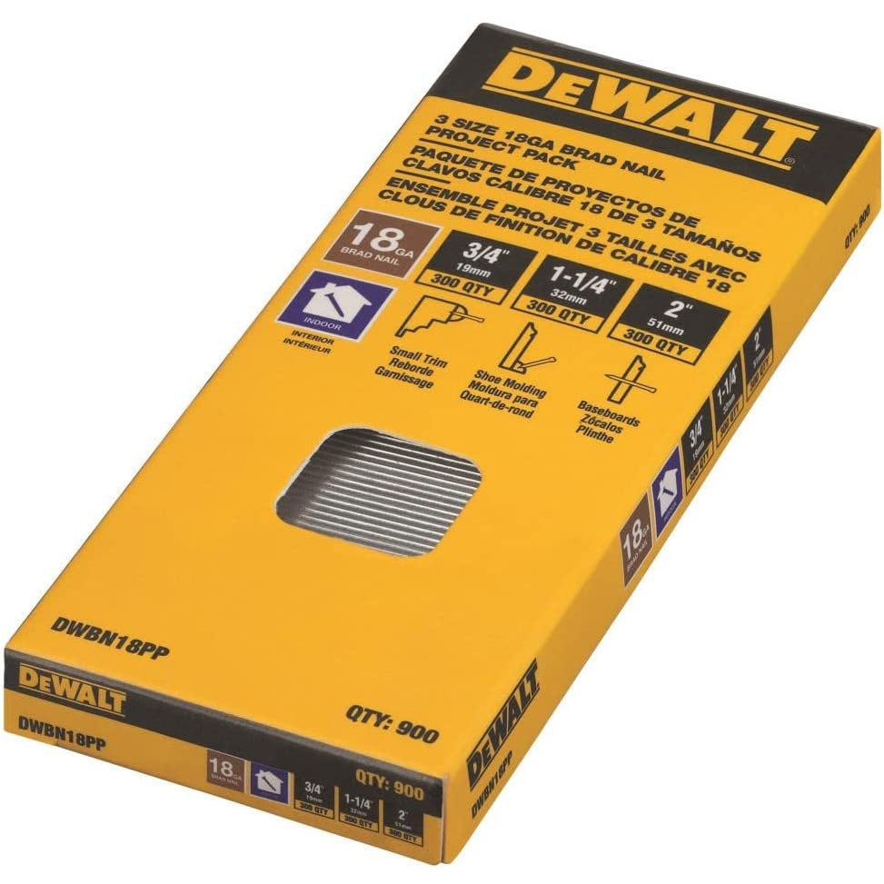 DeWalt DWBN18PP 18-Gauge Brad Nail Project Pack