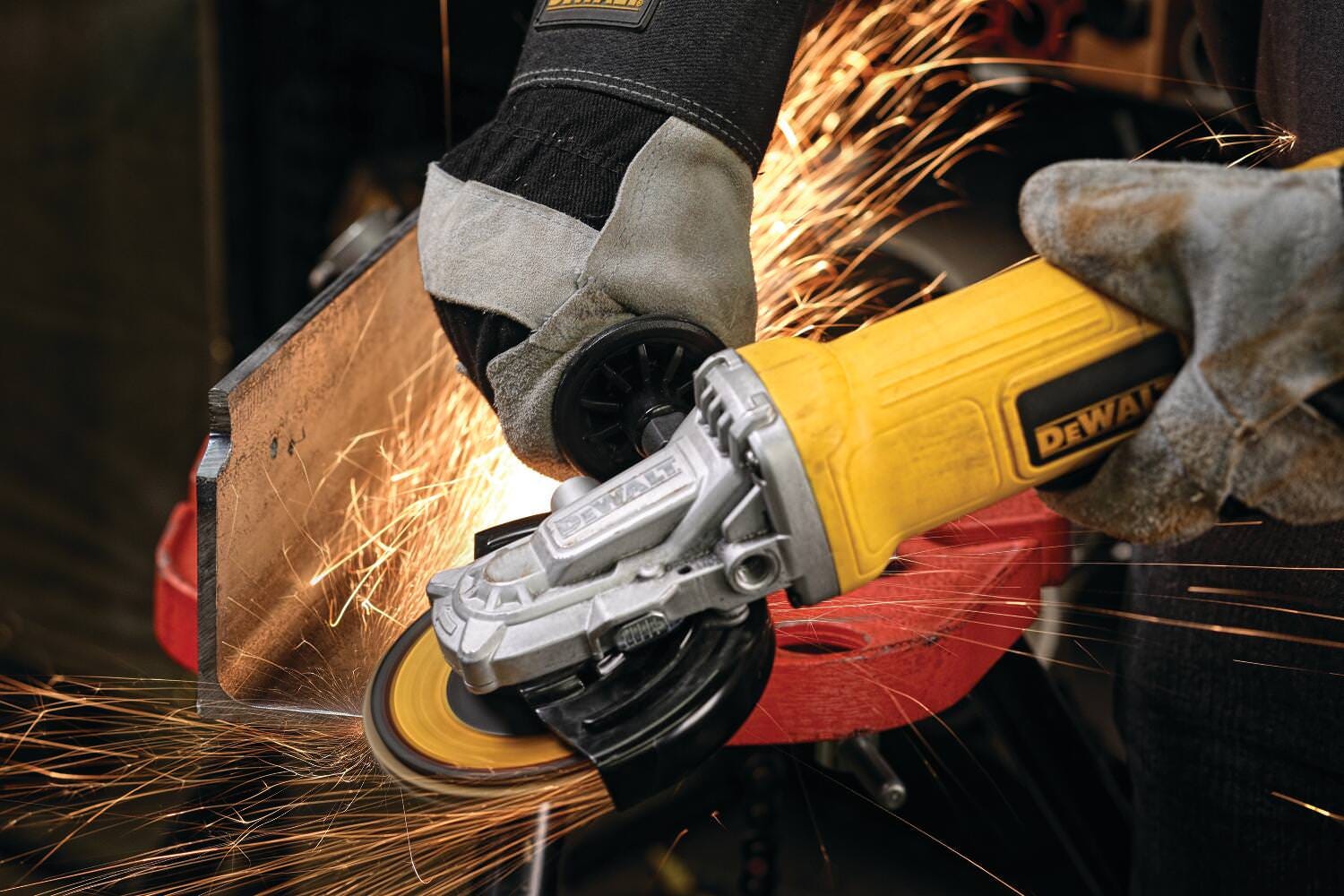 DeWalt DWE4120FN 4-1/2 IN. - 5 IN. Flat Head Paddle Switch Small Angle Grinder with No Lock-On
