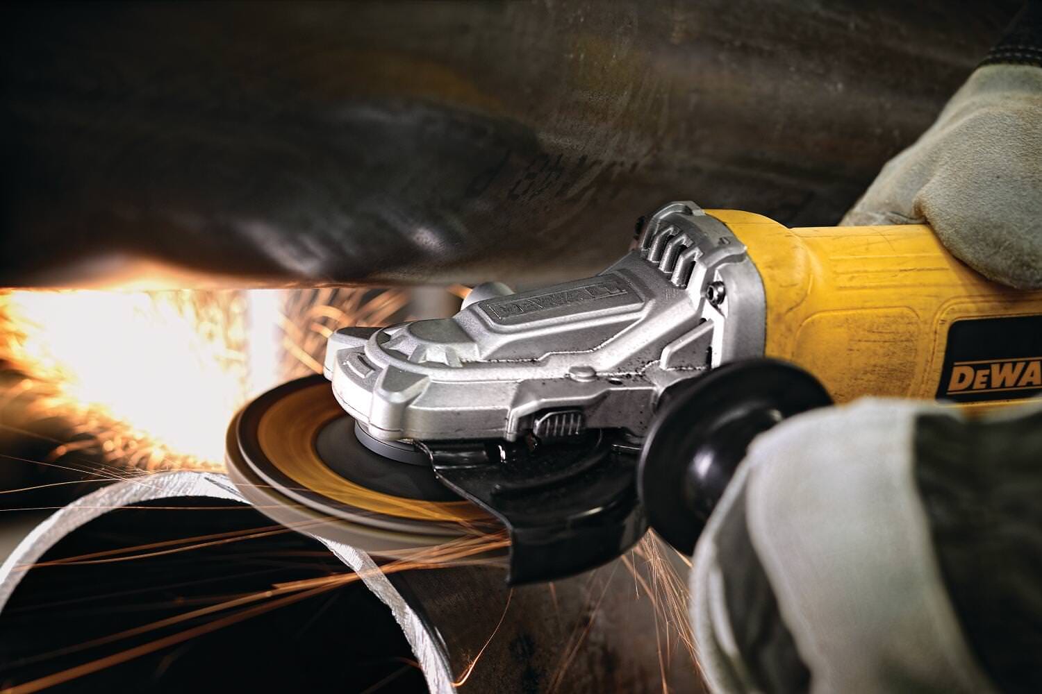 DeWalt DWE4120FN 4-1/2 IN. - 5 IN. Flat Head Paddle Switch Small Angle Grinder with No Lock-On