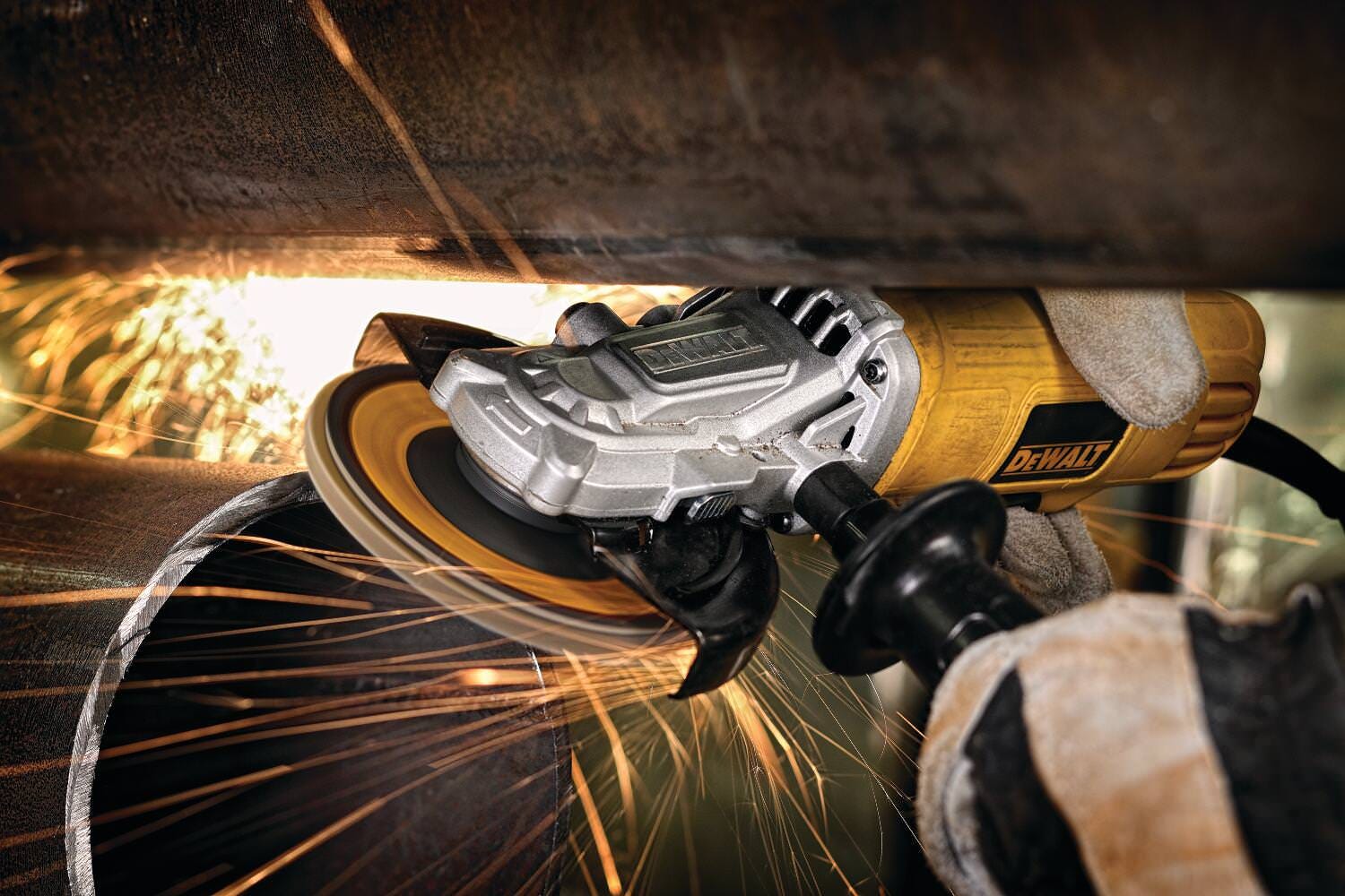 DeWalt DWE4120FN 4-1/2 IN. - 5 IN. Flat Head Paddle Switch Small Angle Grinder with No Lock-On