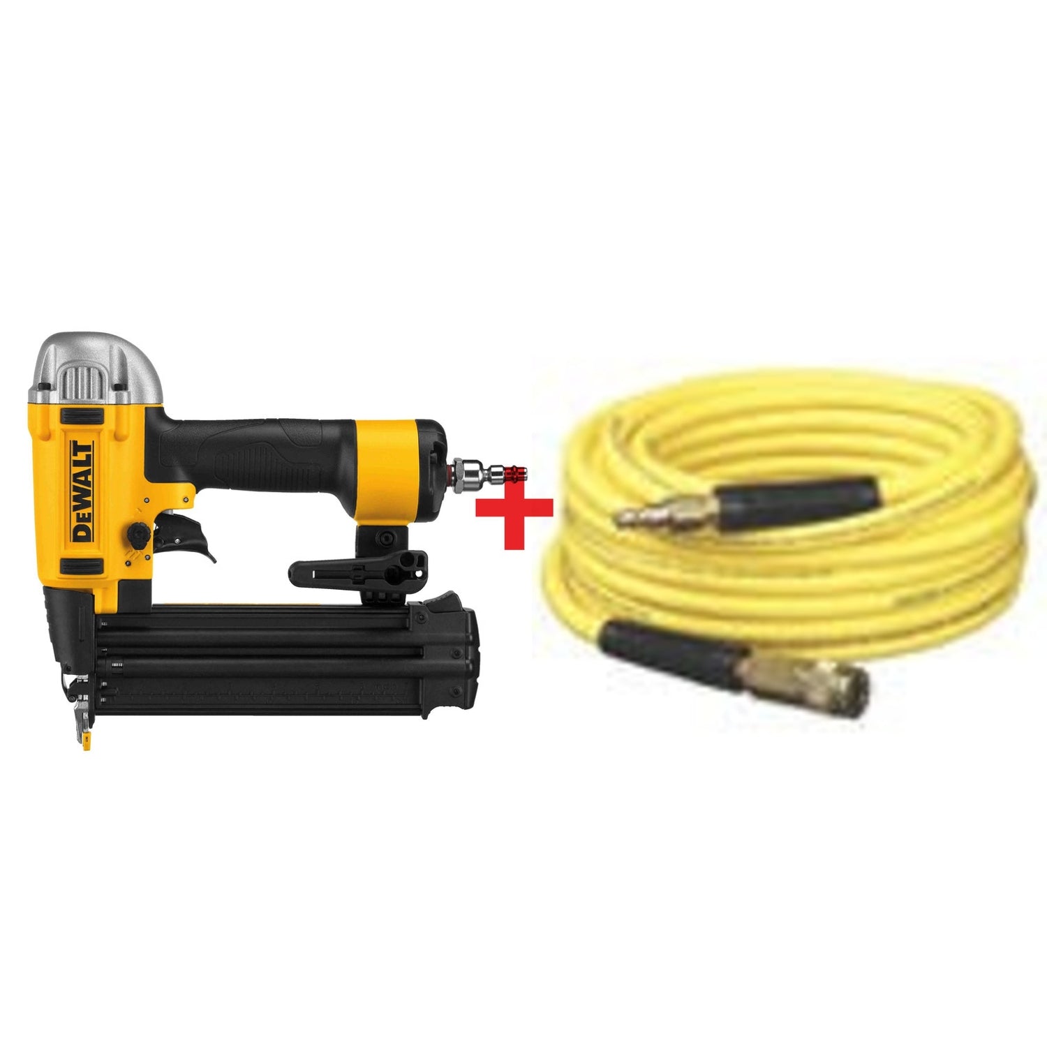DeWalt 18-Gauge 2-1/8 in. Precision Point Brad Nailer w/ 1/4 in. x 50' Premium Hybrid Polymer Blend Air Hose