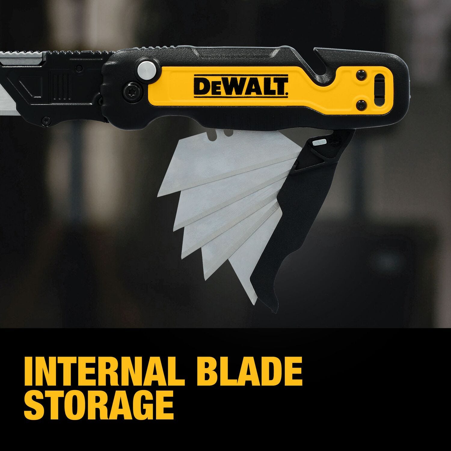 DeWalt DWHT10992 Push & Flip Folding Utility Knife with On-Board Blade Storage